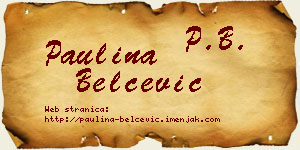 Paulina Belčević vizit kartica